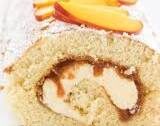 Peaches and Cream Swiss Roll Cake Recipe