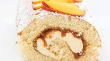 Peaches and Cream Swiss Roll Cake Recipe