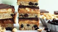 Peanut Butter Oatmeal Raisin Millionaire's Shortbread