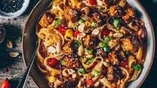 Peanut Noodles with Crispy Tofu