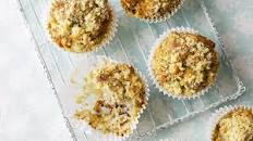 Pear, blue cheese and walnut muffins