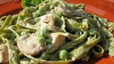 Peas and Mushroom Alfredo