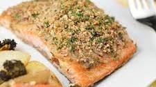Pecan Crusted Honey-Mustard Salmon