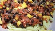 Penne Pasta With Black Beans and Mango