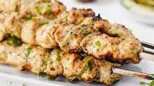 Pesto Marinated Chicken Mini Skewers