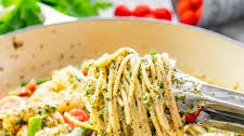Pesto Shrimp Asparagus Pasta