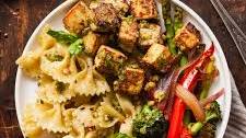 Pesto Tofu with Balsamic Vegetables
