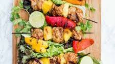 Pineapple Mango Grilled Chicken Skewers