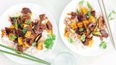 Pineapple, beef & ginger stir-fry