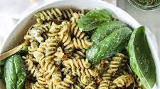Pistachio Basil Pesto Pasta Salad with Burrata
