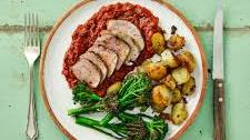 Pork Loin, Romesco Sauce & Tenderstem