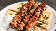 Pork Souvlaki With Pita and Tzatziki