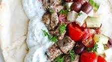 Pork Souvlaki with Tzatziki