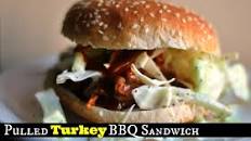 Pulled Leftover Turkey BBQ Sandwich