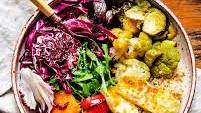 Quinoa Bowl with Halloumi and Roasted Veggies