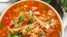 Quinoa & Lentil Cabbage Roll Soup