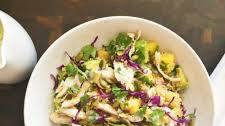 Quinoa Mango Avocado Chicken Salad with Coconut Lime Dressing