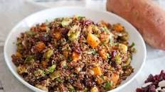 Quinoa Salad with Shaved Brussels Sprouts