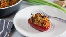 Quinoa Stuffed Peppers with Smoked Tofu