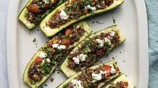 Quinoa Stuffed Zucchini Boats