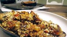 Quinoa and Veggie Stuffed Eggplant
