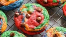 Rainbow Chocolate Chip Cookies