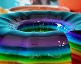 Rainbow Jell-O mould dessert
