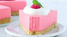 Raspberry Jello Cheesecake (no bake)