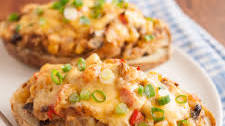 Recipe: Cheesy Southwestern Twice-Baked Potatoes with Beans & Corn