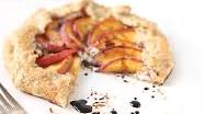 Ricotta Peach Galette with Maple Balsamic Glaze