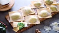 Ricotta and spinach ravioli