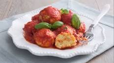 Ricotta cheese fried balls with sauce