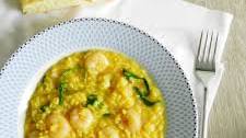 Risotto Milanese with shrimps