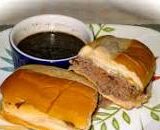 Roast Beef Dip Sandwich With Herbed Garlic Au Jus
