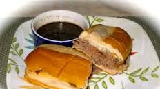 Roast Beef Dip Sandwich With Herbed Garlic Au Jus
