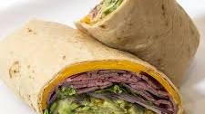 Roast Beef Wraps with Avocado, Cheddar and Sriracha Mayo