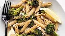 Roasted Broccoli Pasta with Lemon and Feta