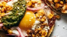 Roasted Corn and Fried Egg Tacos