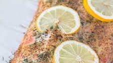 Roasted Glazed Honey Mustard Salmon with Thyme