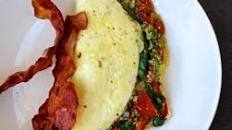 Roasted Red Pepper and Pesto Omelet
