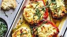 Roasted Ricotta Stuffed Bell Peppers