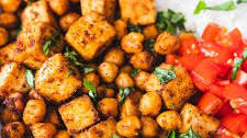 Roasted Tofu & Chickpeas Bowl