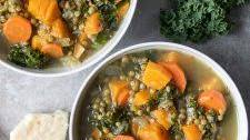 Roasted Vegetable & Lentil Soup