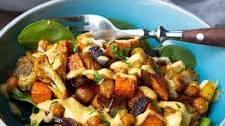 Roasted Vegetables & Chickpea Bowls with Hummus Dressing
