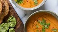 Roasted Vegetables Red Lentil Soup