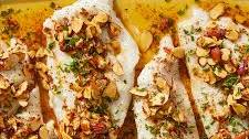 Roasted White Fish With Lemony Almondine