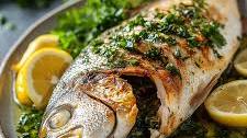 Roasted Whole Ocean Perch with Herb and Lemon Infusion Recipe
