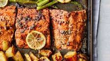 Rosemary Roasted Salmon with Asparagus & Potatoes