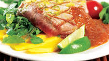 Roy's Grilled Ahi with a Mango Smoked Chipotle BBQ Sauce