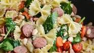 SMOKED SAUSAGE & SPINACH PASTA